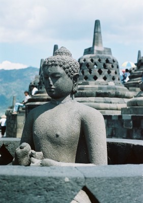 Indonézia, Java Borobudur, sztúpák