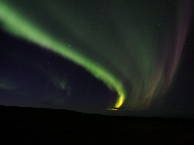 sarki fény, Izland
