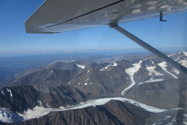 Denali repülős túra, gleccserfolyam