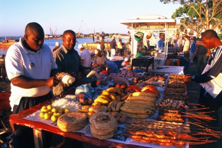 Zanzibár, Tanzánia, piac, 